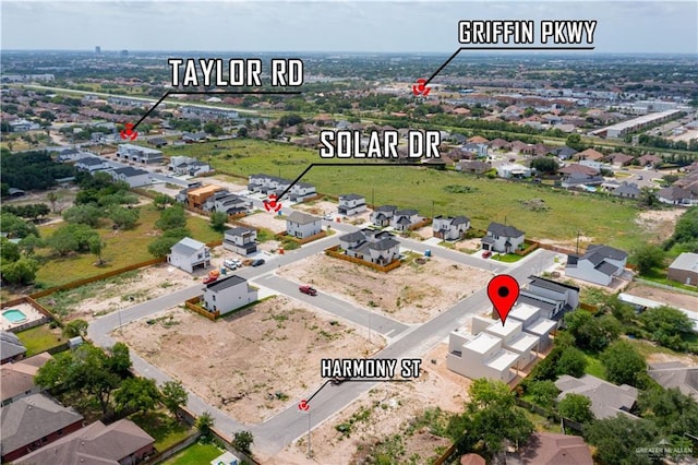 2711 Harmony St, Mission, TX 78574 - drone / aerial view featuring a residential view