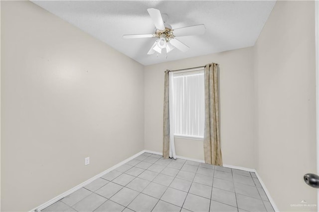 1700 E 23rd St Unit 15, Mission, TX 78574 - unfurnished room featuring ceiling fan, light tile patterned floors, and a textured ceiling