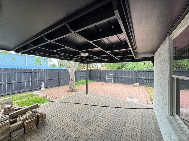 view of patio / terrace featuring a fenced backyard