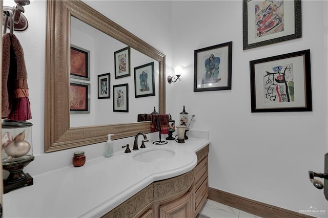 bathroom with vanity