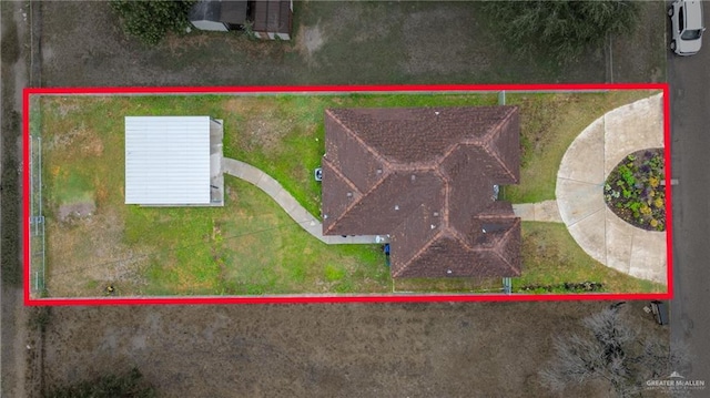 1123 E Champion St, Edinburg, TX 78539 - aerial view of property and surrounding area featuring property boundaries highlighted