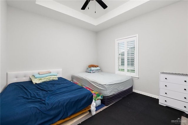 2413 S Cartier Dr, Edinburg, TX 78542 - bedroom featuring baseboards and ceiling fan