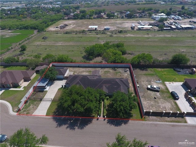 407 E Esperanza Ave, Mission, TX 78574 - aerial view of sparsely populated area with property parcel outlined