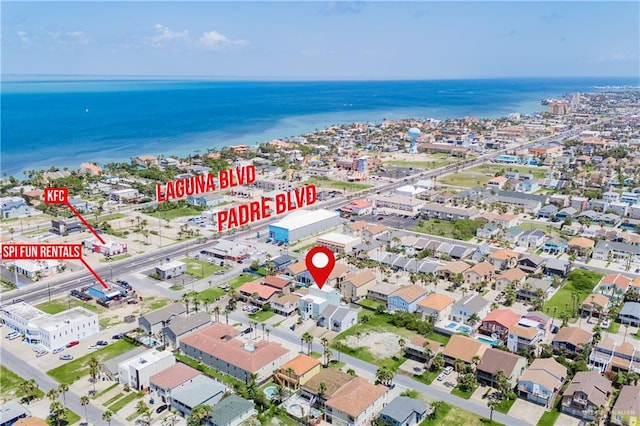 112 E Acapulco St E Unit 3, South Padre Island, TX 78597 - aerial view of property's location featuring a large body of water