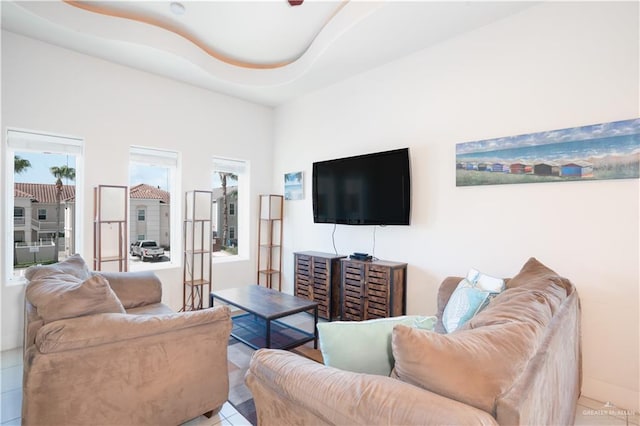 112 E Acapulco St E Unit 3, South Padre Island, TX 78597 - living room featuring tile patterned flooring