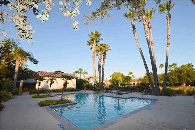 view of pool with a patio area