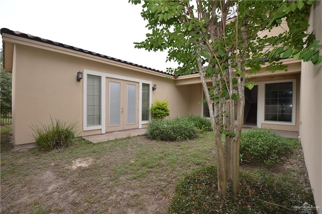 rear view of house with french doors