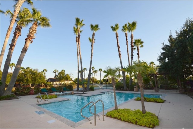 view of pool with a patio area