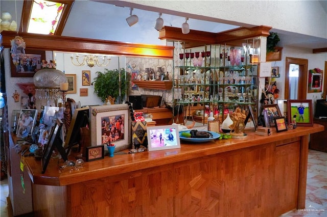 bar featuring tile patterned floors
