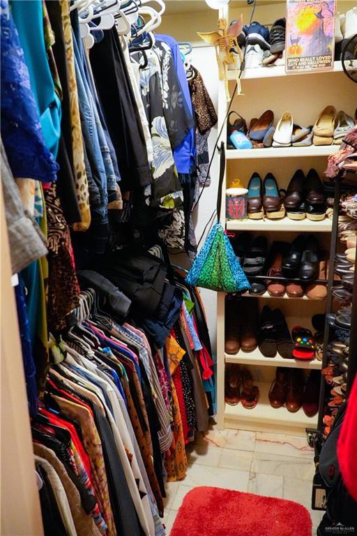 view of walk in closet