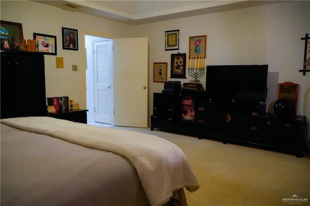 view of carpeted bedroom