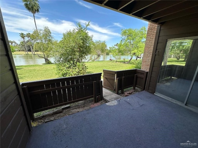 2901 Central Blvd Unit 807, Brownsville, TX 78520 - view of patio / terrace featuring a water view