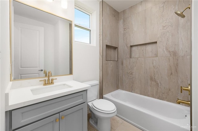 2712 E Burberry Dr, Edinburg, TX 78542 - full bathroom with bathing tub / shower combination, vanity, and toilet