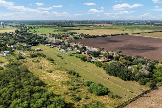 bird's eye view with a rural view