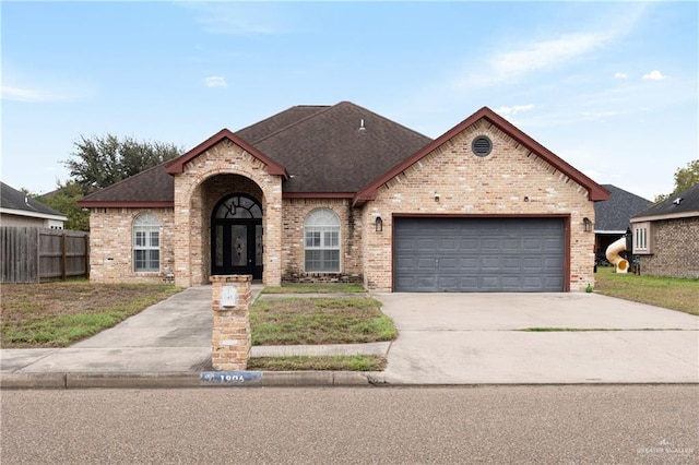 view of front of home featuring a garage