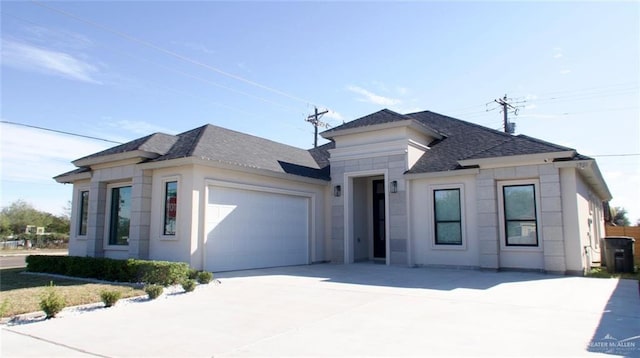 view of front of home featuring a garage