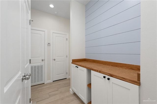 hallway featuring light hardwood / wood-style flooring