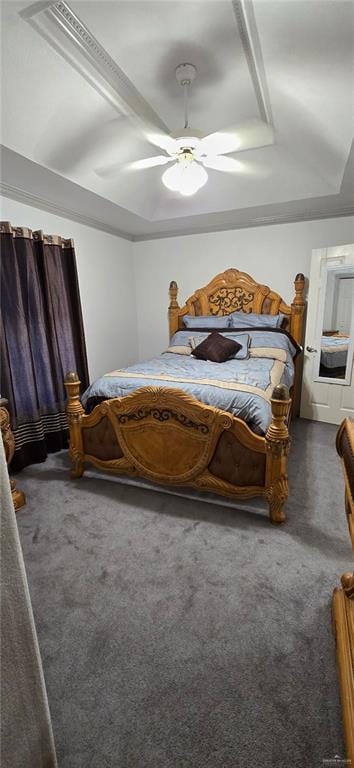 1706 Primrose Ave, Mission, TX 78572 - carpeted bedroom with a tray ceiling and ceiling fan