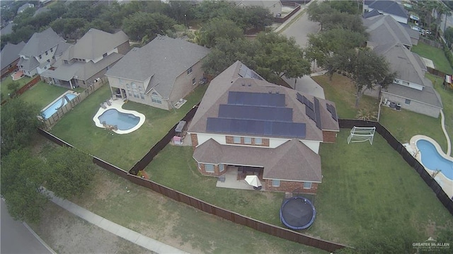 aerial view featuring a residential view
