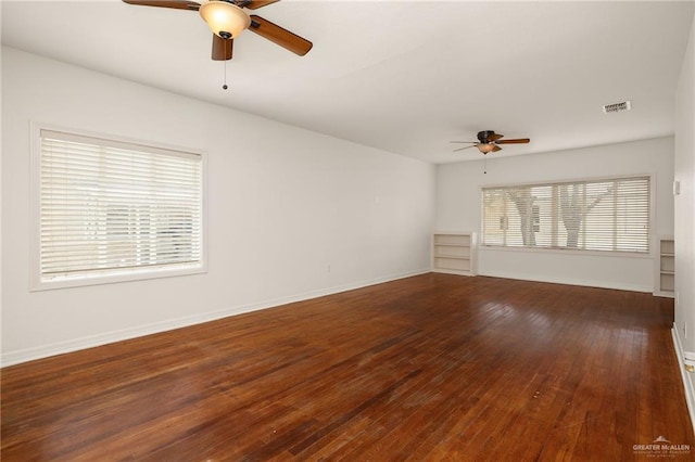 816 E 12th St, Mission, TX 78572 - empty room featuring a ceiling fan and hardwood / wood-style flooring