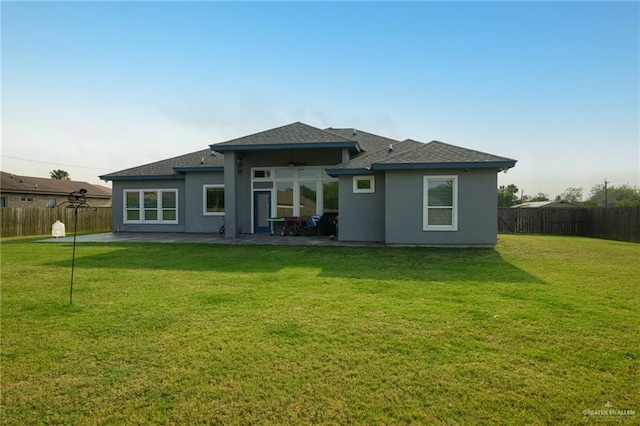1102 Palm Blvd, Laguna Vista, TX 78578 - rear view of property featuring a patio, roof with shingles, and stucco siding