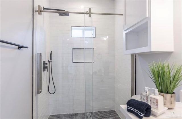 full bathroom with a stall shower