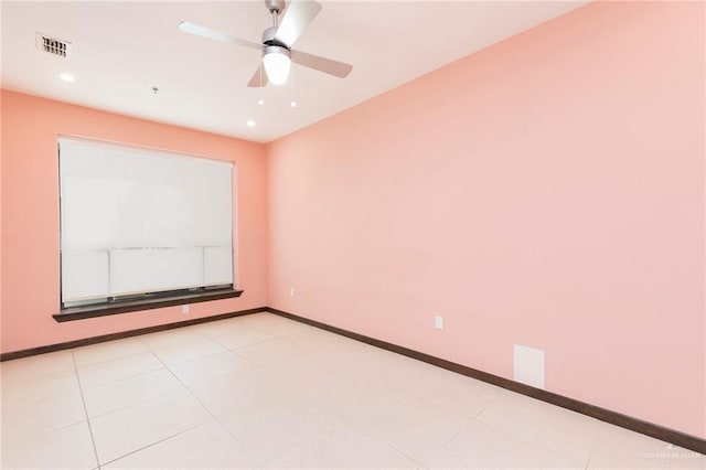 813 Travis St Unit 416, Mission, TX 78572 - empty room featuring visible vents, baseboards, and ceiling fan