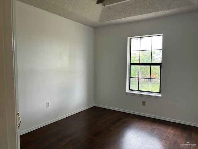 206 Justice Ln, San Juan, TX 78589 - empty room with a textured ceiling and wood-type flooring