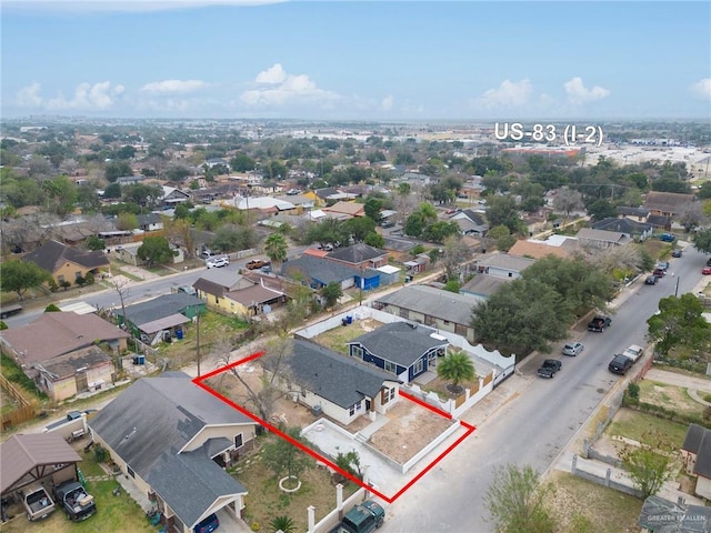 birds eye view of property featuring a residential view