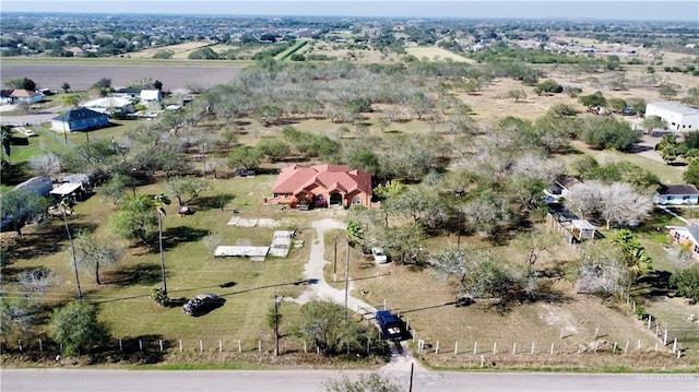 bird's eye view with a rural view