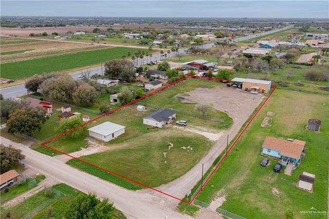 bird's eye view featuring a rural view