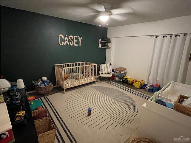 4308 Auburn Ave, Mcallen, TX 78504 - bedroom with a nursery area and ceiling fan