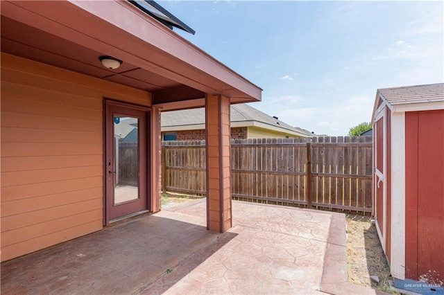 view of patio / terrace with fence