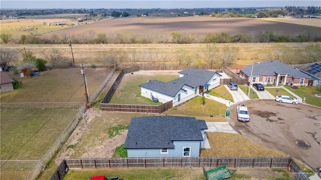 bird's eye view with a rural view