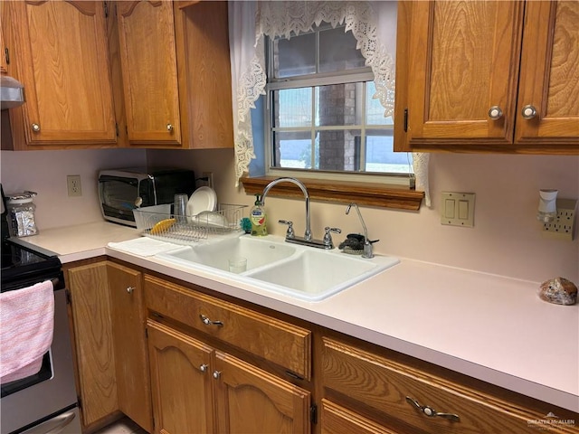 kitchen with stainless steel appliances and sink