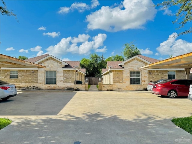 view of single story home