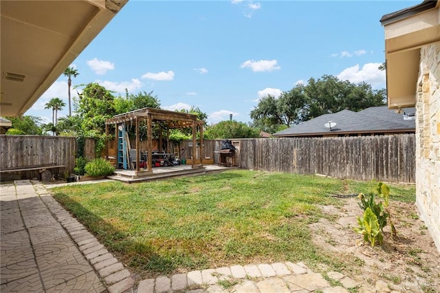 view of yard featuring a patio area