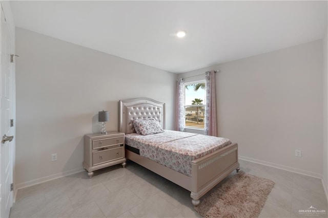 view of tiled bedroom