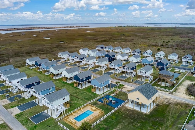1053 Johnson Rd, Santa Fe, TX 77617 - aerial view of residential area with a large body of water