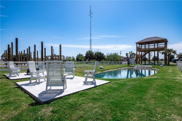 1053 Johnson Rd, Santa Fe, TX 77617 - view of pool featuring a patio