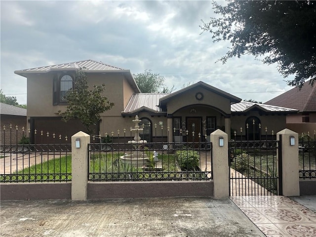 view of gate featuring a garage