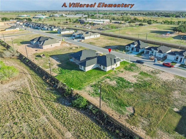 drone / aerial view with a residential view