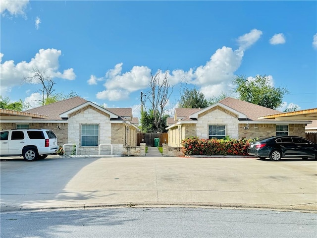 view of single story home