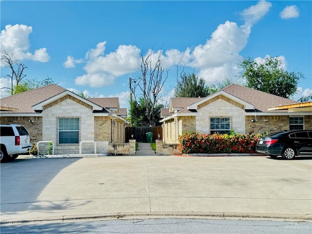 view of single story home