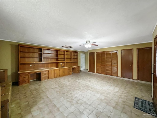 2417 W Iris Ave, Mcallen, TX 78501 - unfurnished living room with ceiling fan and light floors