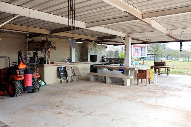 view of patio / terrace with exterior bar