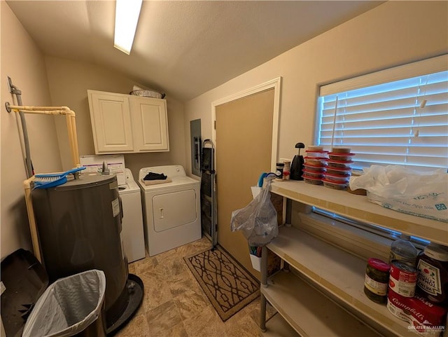 106 Resaca Shores Dr S, Los Fresnos, TX 78566 - laundry room featuring cabinet space, separate washer and dryer, and electric panel