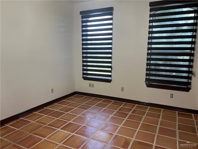 view of tiled spare room