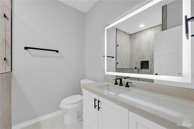 1915 Chandler Cir, Edinburg, TX 78542 - full bathroom with vanity, a tile shower, and marble finish floors
