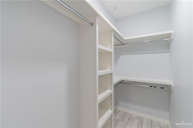 view of walk in closet